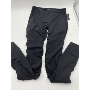 Theory Pants‎ Shira Hi-Tech Rouched Black Wool Blend Size 0 NWT